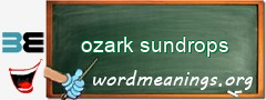 WordMeaning blackboard for ozark sundrops